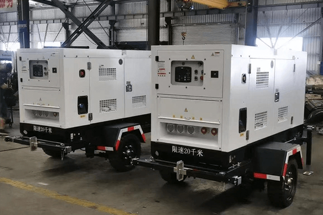 10kva-100kva mobil römork monte edilmiş deutz dizel jeneratör